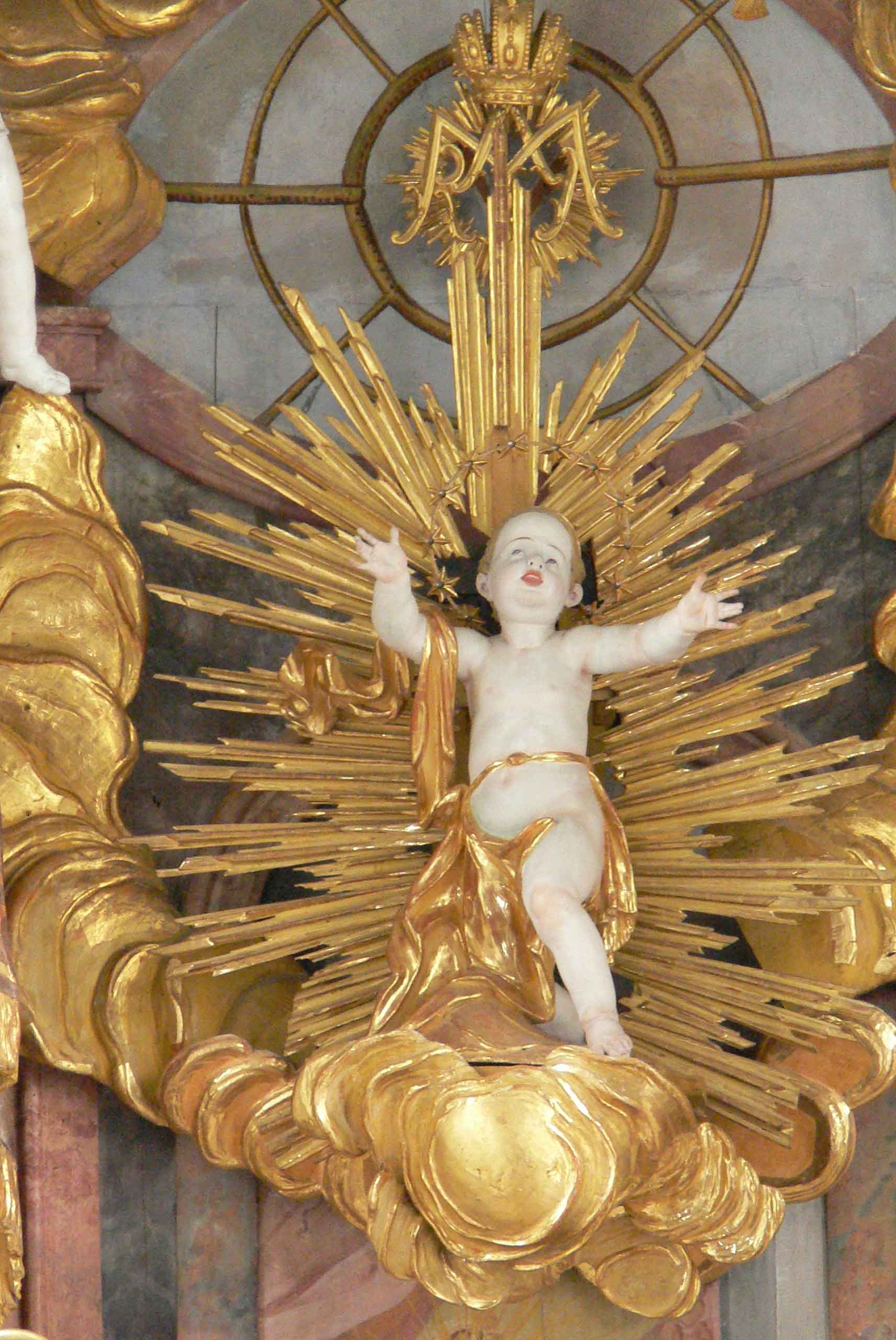 Darstellung der Geburt der Gottesmutter in der Pfarrkirche Mariae Geburt in Rottenbuch.